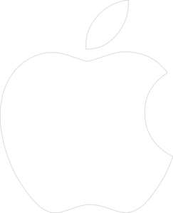White Apple Logo with Transparent Background White Apple Logo with Transparent Background