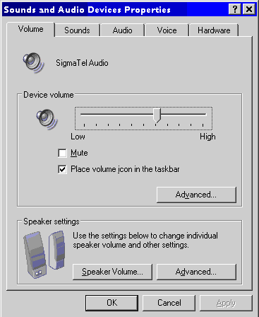 Windows Volume Control Icon