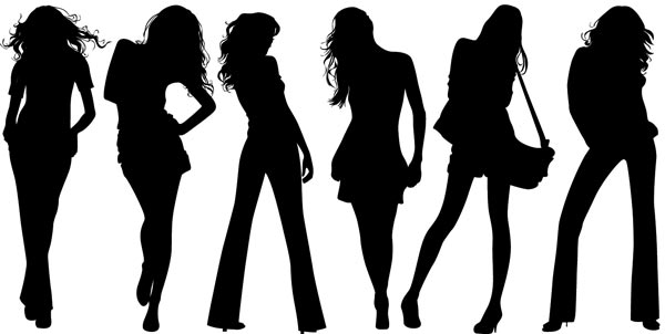 Women Silhouette Vector Girl