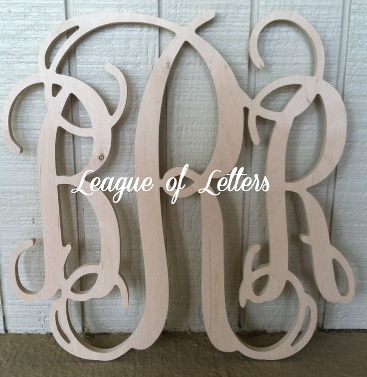 Wooden Monogram Letters