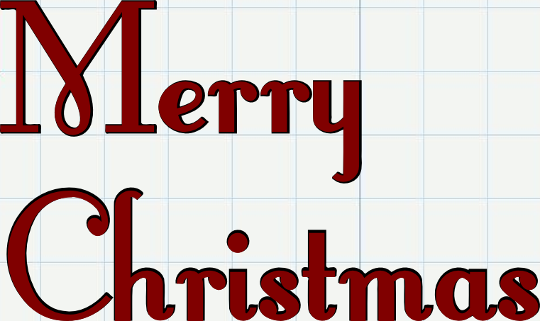 Words Merry Christmas Fonts