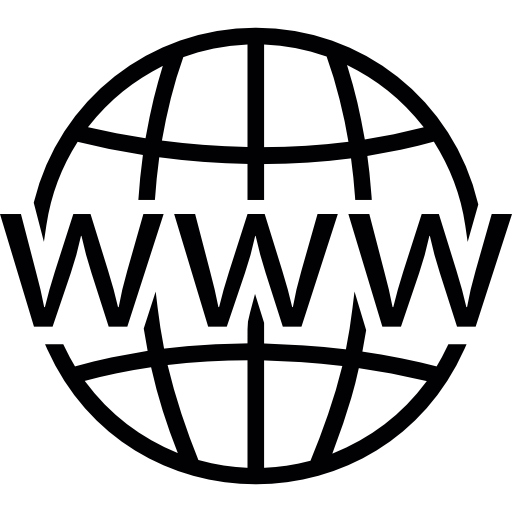 World Wide Web Icon Black and White