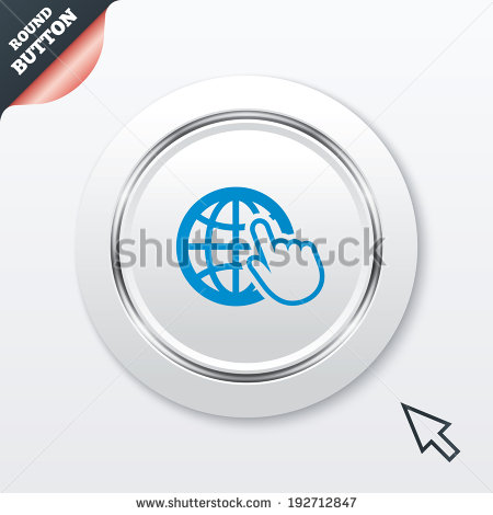 World Wide Web Icon Vector White