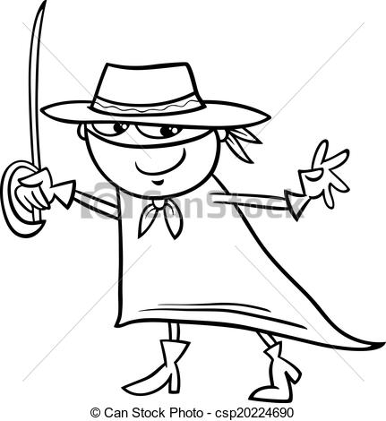 Zorro Mask Coloring Pages