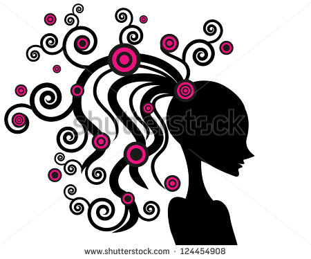 Abstract Vector Girl Hair