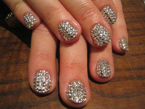 Acrylic Nail Designs with Diamonds