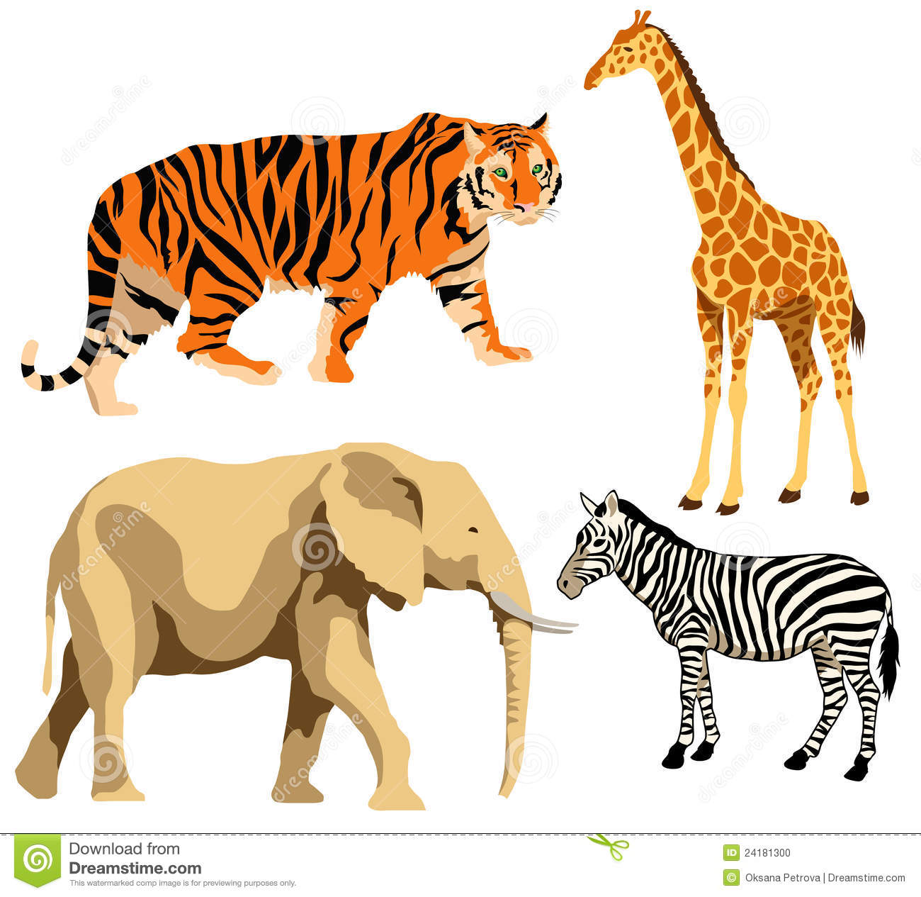 African Wild Animals Clip Art