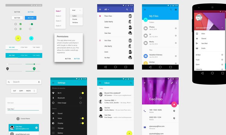 Android Design Template Material