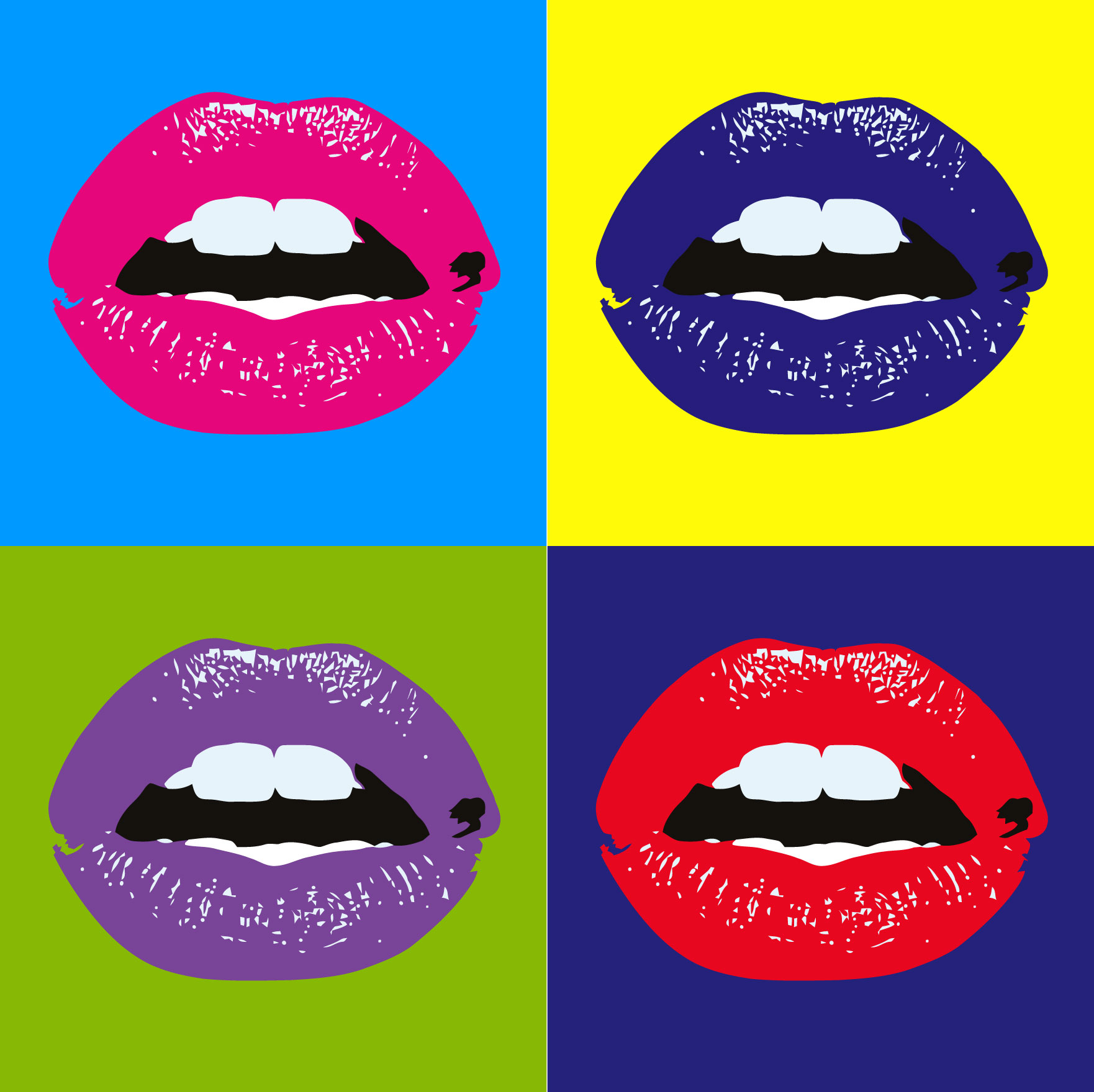 Andy Warhol Pop Art Lips