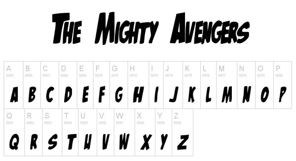 Avengers Movie Font