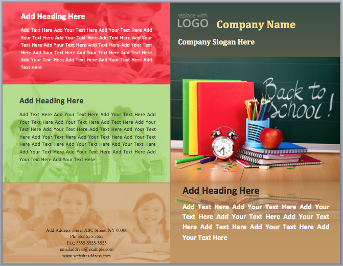 Back to School Brochure Template