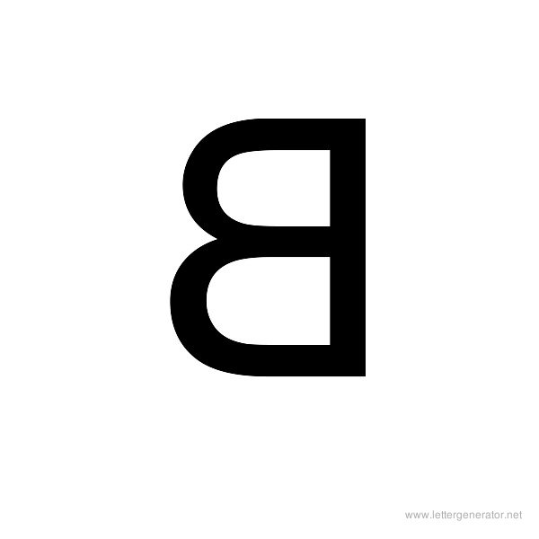 Backwards Letter B