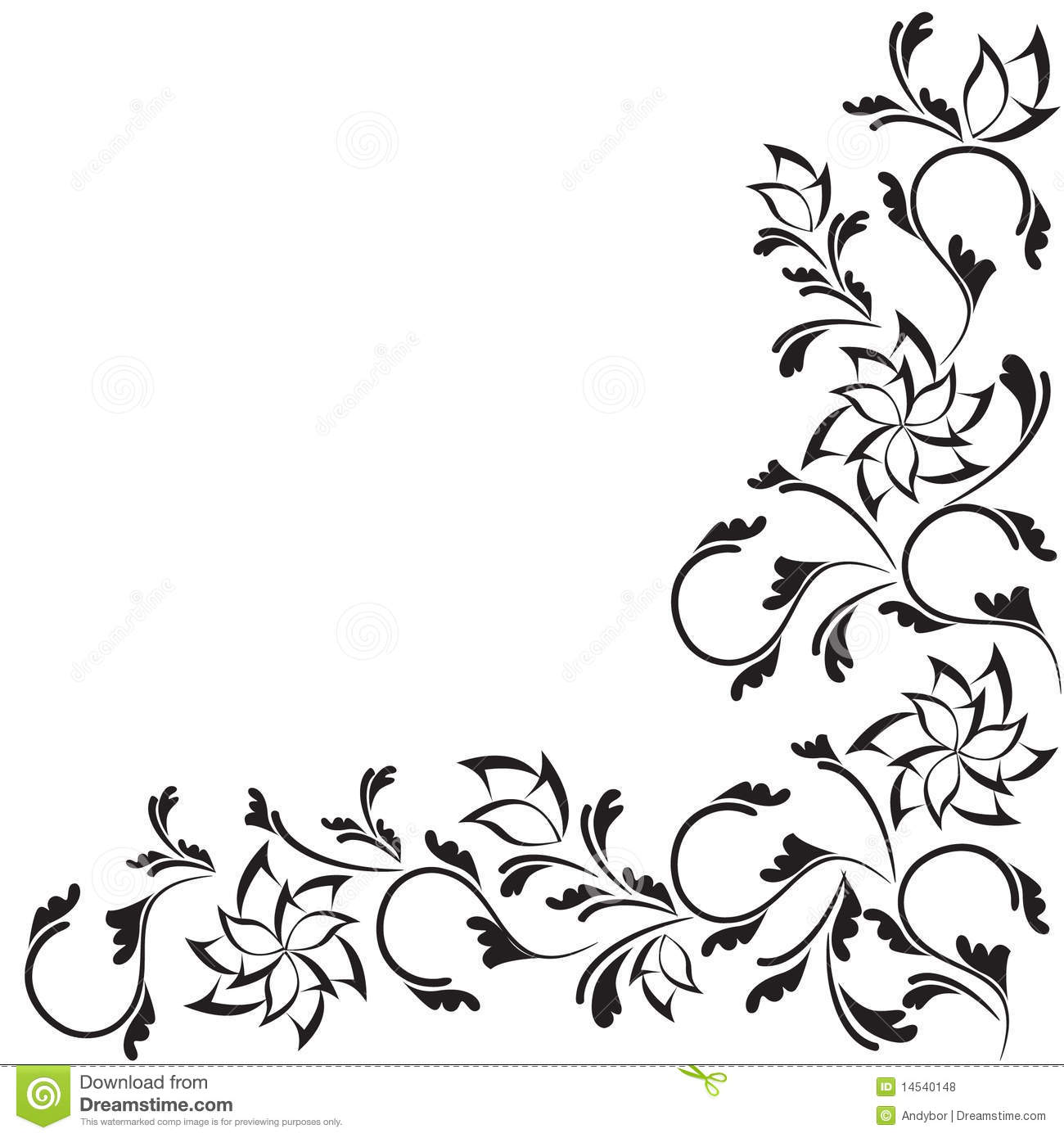 Black and White Floral Designs Patterns