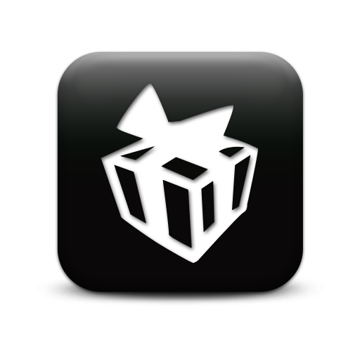 Black Gift Box Icon