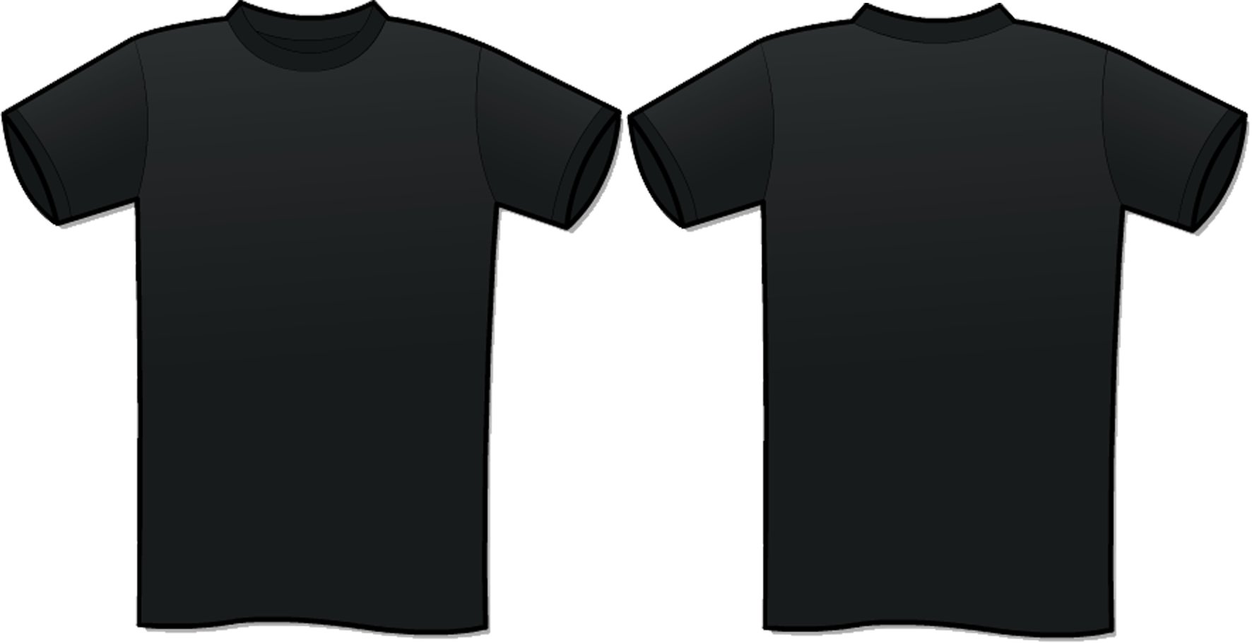 Black T-Shirt Template PSD