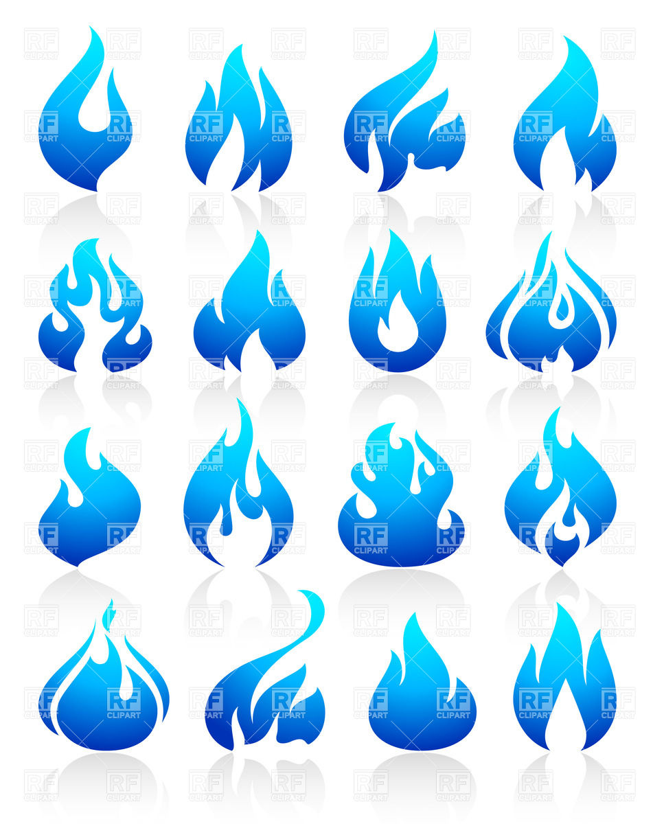 Blue Fire Flames Clip Art Free