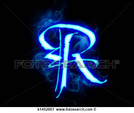 Blue Flame Magic Font Letters