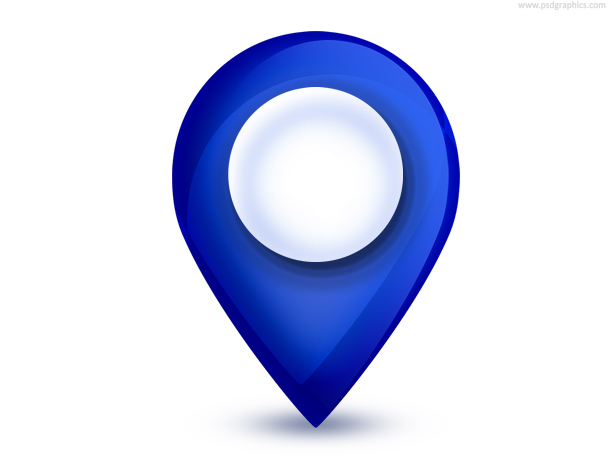 Blue Map Pointer Icon