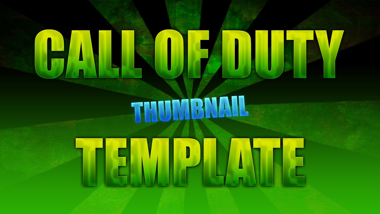 Call of Duty Thumbnail PSD Template Call of Duty Thumbnail PSD Template
