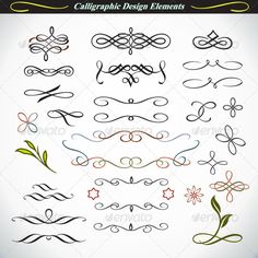 Calligraphic Design Elements