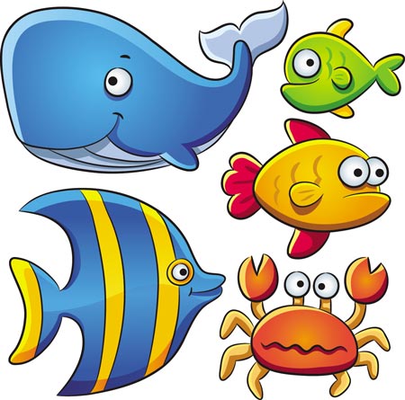 Cartoon Marine Animals