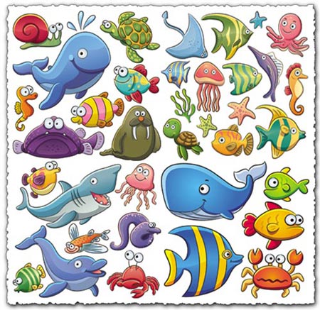 Cartoon Marine Life