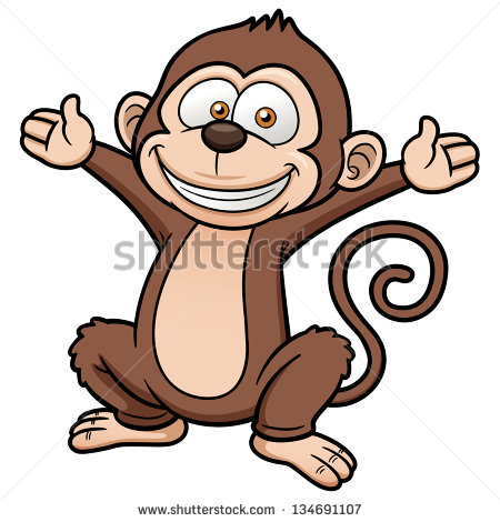 Cartoon Monkey Jumping