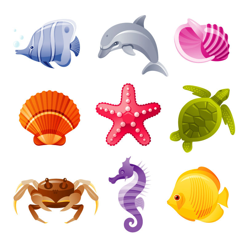 Cartoon Sea Creature Designs