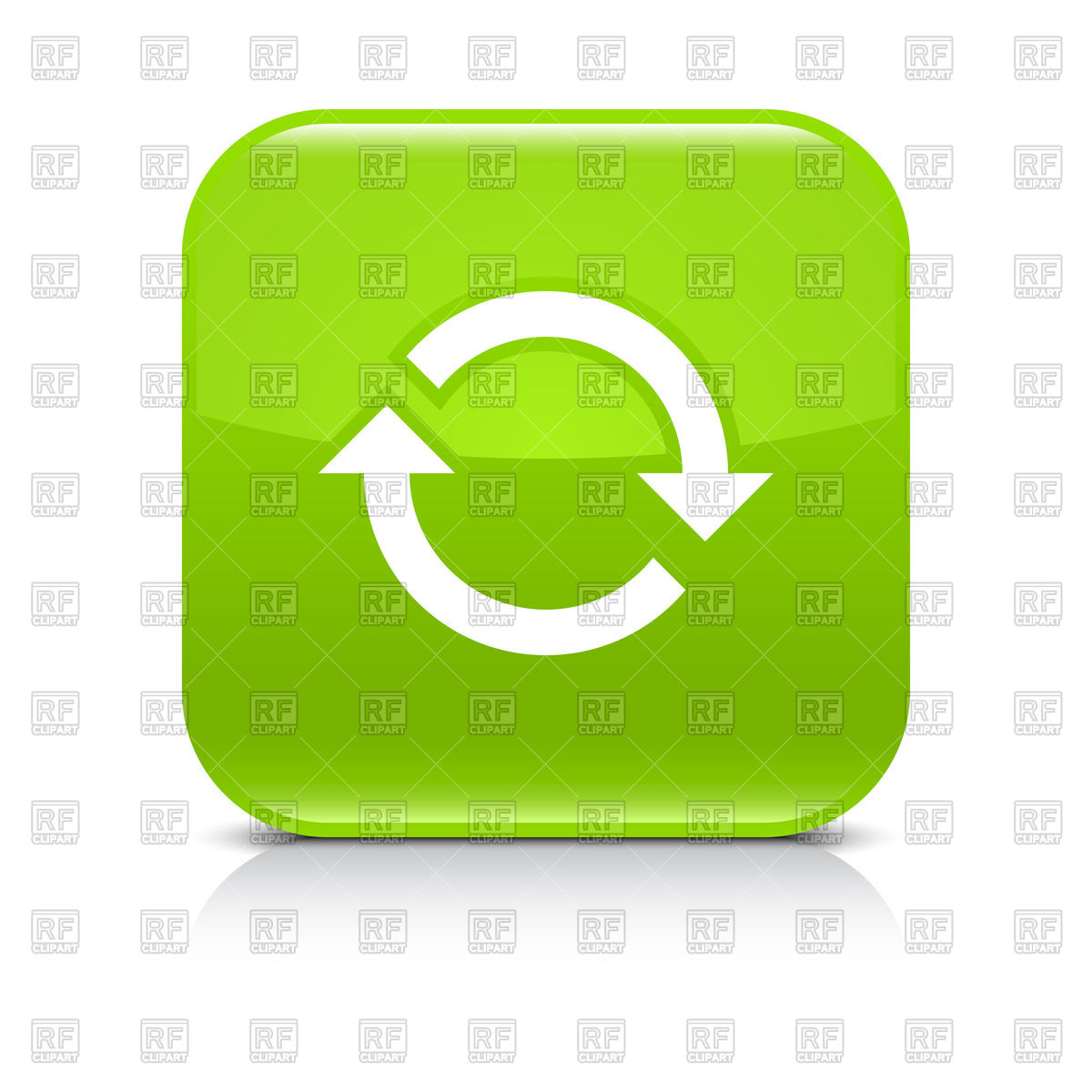 Change Button Green Clip Art
