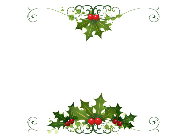 Christmas Holly Border Free Clip Art