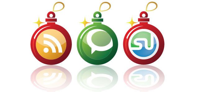 Christmas Social Media Icons Ball