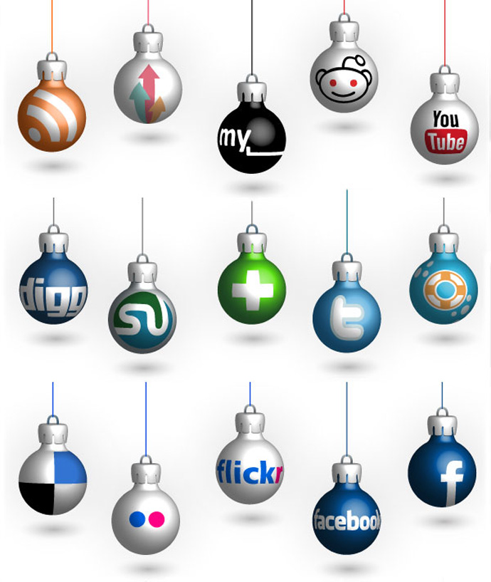 Christmas Social Media Icons