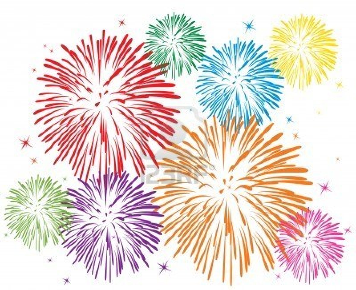 Colorful Fireworks Clip Art