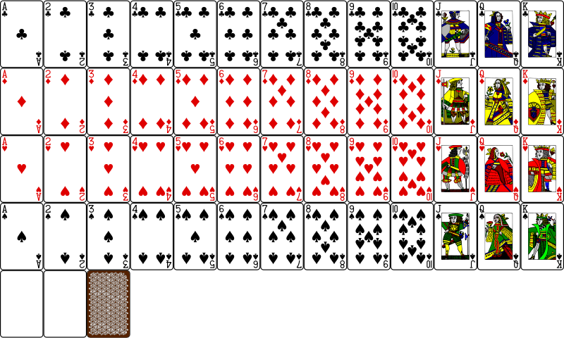 Complete Deck Playing Card Clip Art Complete Deck Playing Card Clip Art