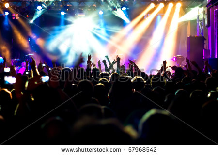 Concert Crowd at Night