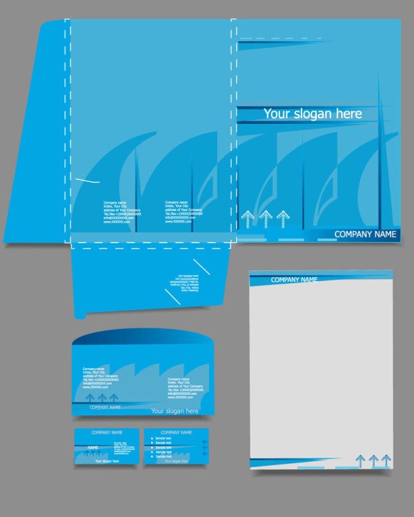 Corporate Folder Vector Template