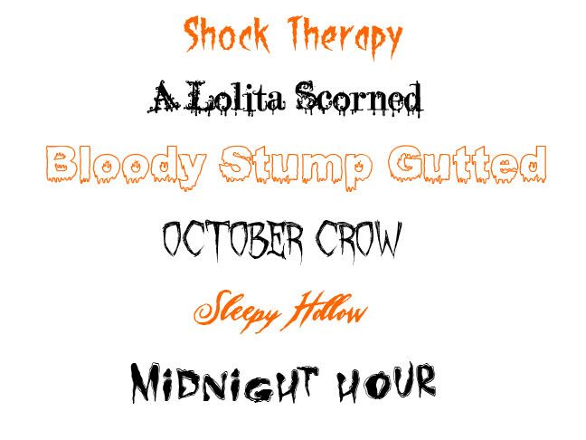 Creepy Halloween Fonts Creepy Halloween Fonts