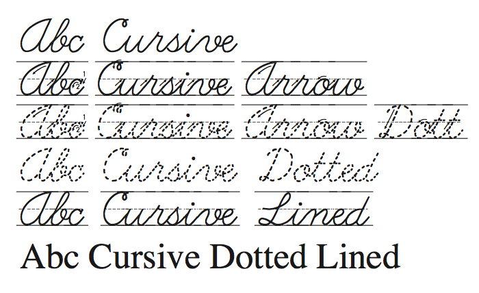 Cursive Font Names