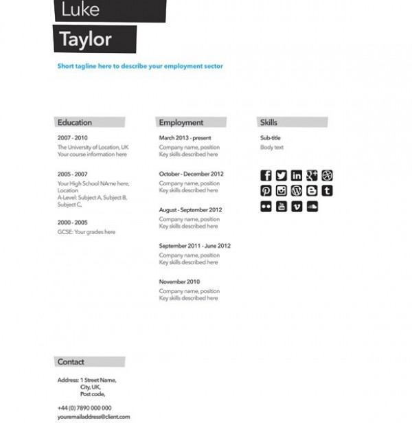 CV Cover Letter Template