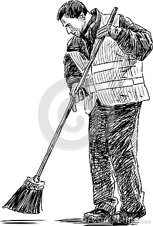 Drawing of City Street Sweeper Photos