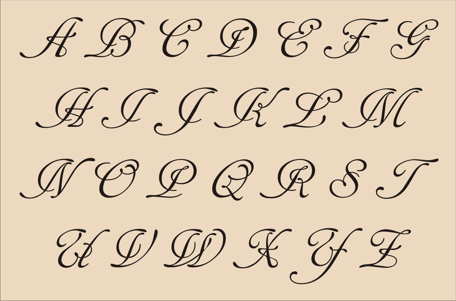 Fancy Alphabet Letter Stencil Fancy Alphabet Letter Stencil