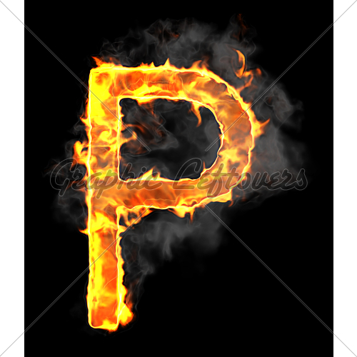 Flame Letter P Fonts