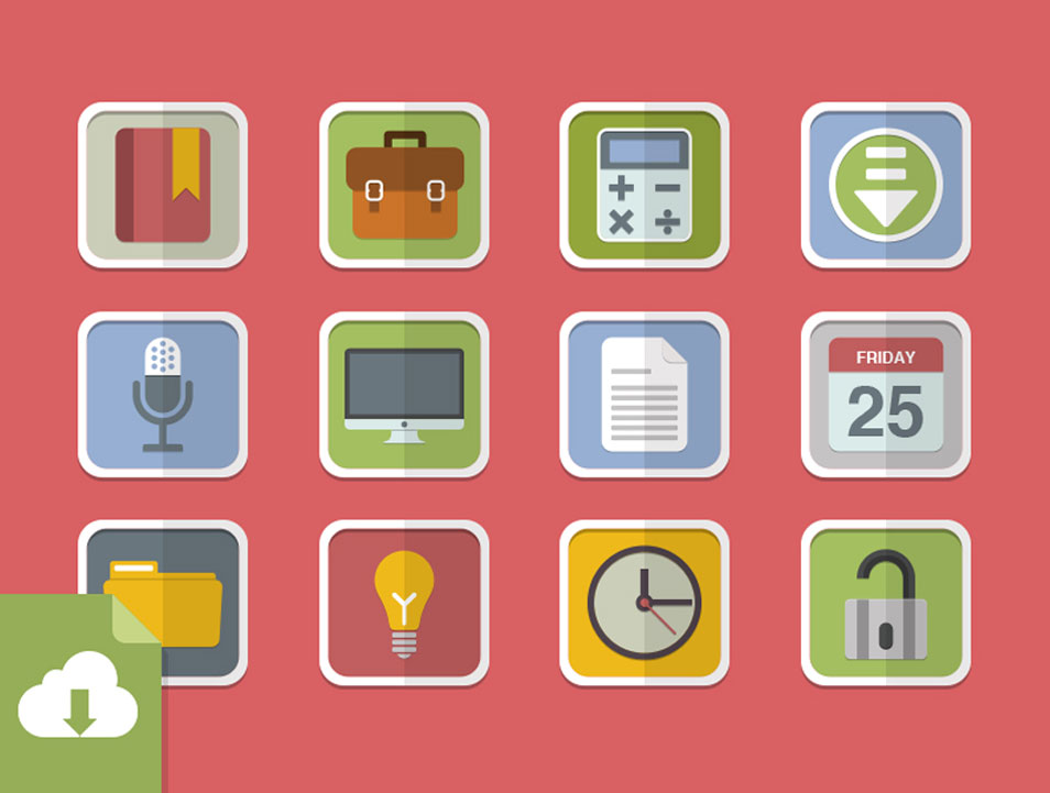 Flat Icons Vector Free