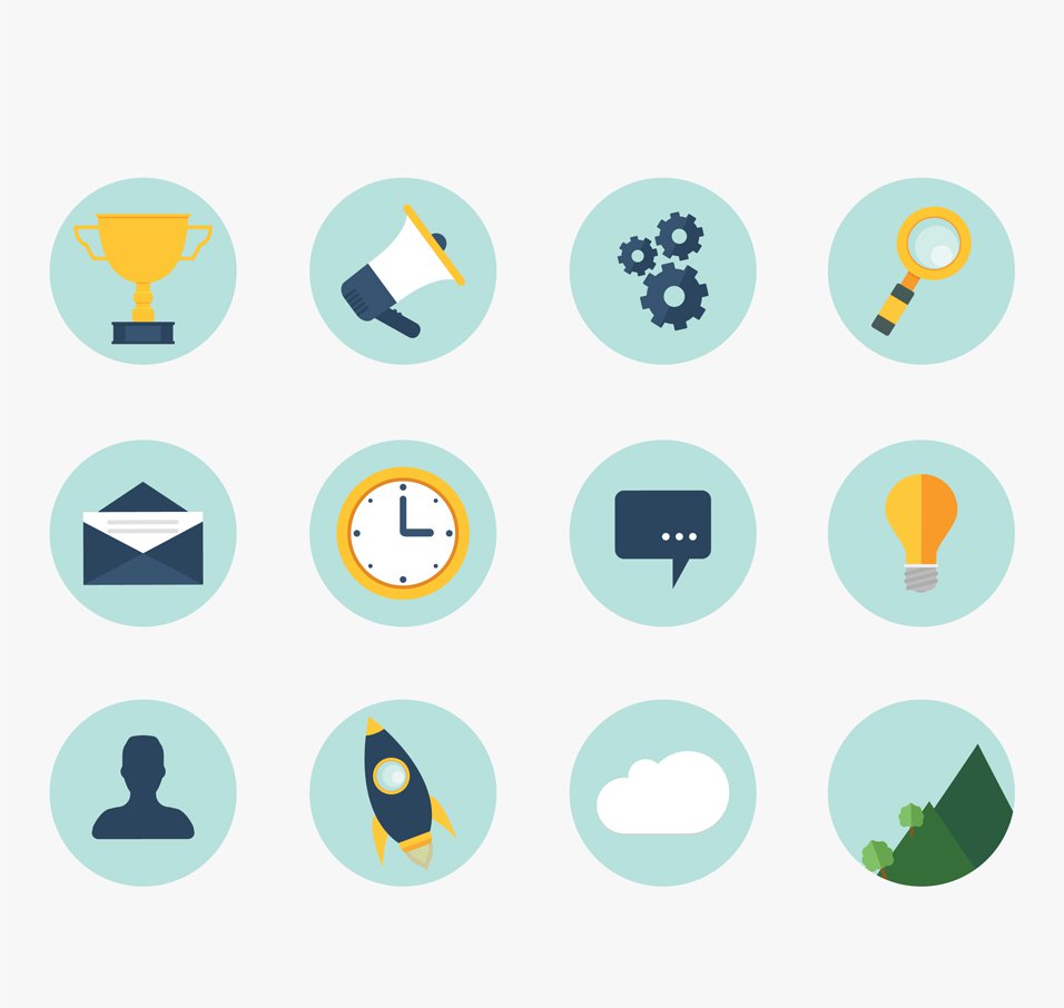 Flat Icons Vector Free