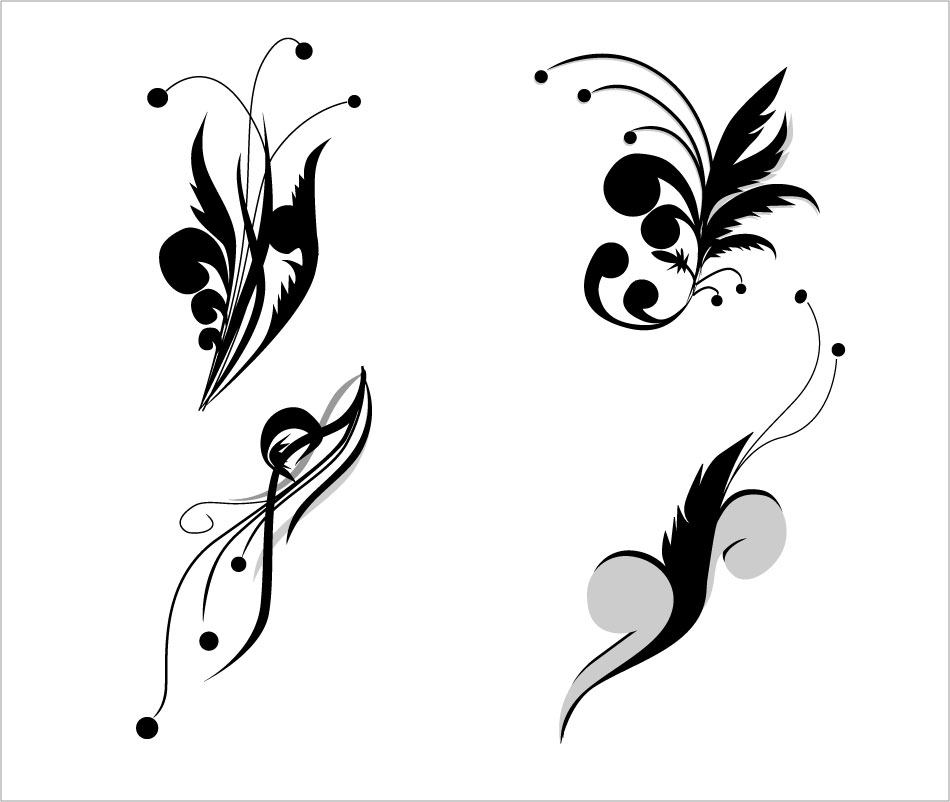 Floral Swirl Vector