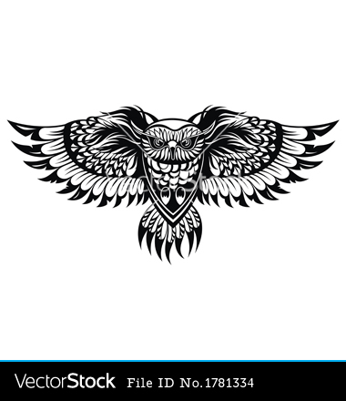 Flying Owl Vector Art