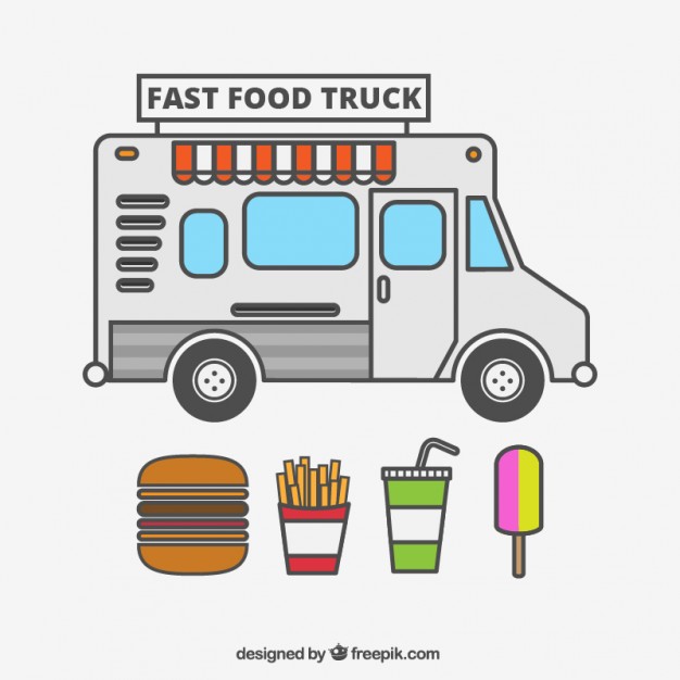 Food Truck Vector Free