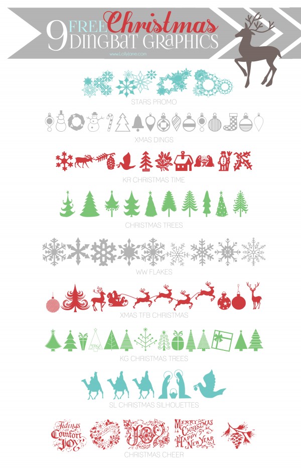Free Christmas Dingbat Fonts