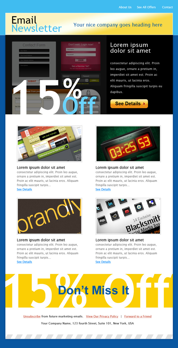 11 Email Template PSD Images