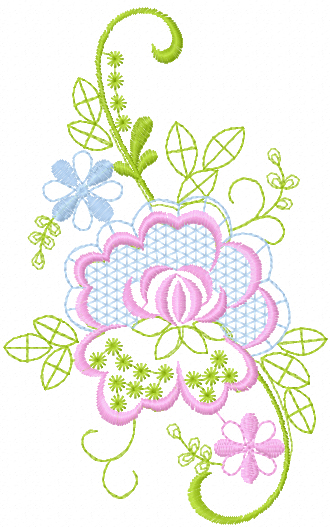 Free Machine Embroidery Swirl Design